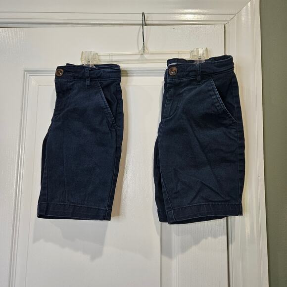 2 Pack Old Navy Girl's Size 10 Navy Twill Bermuda School Uniform Shorts - Picture 1 of 7